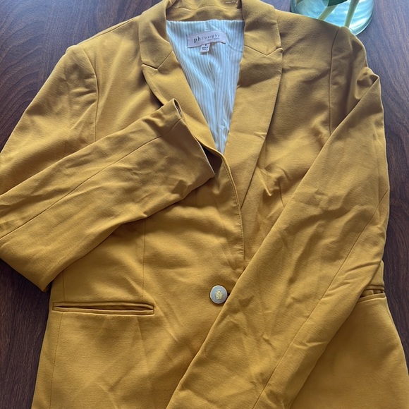 Soft philosophy casual yellow blazer - Picture 4 of 6
